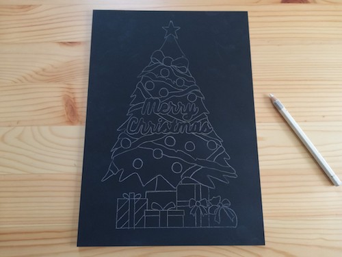 チョークアートでクリスマスツリーの描き方 写真付きで解説 Satochalkart チョークアートや黒板にオシャレに手書きイラストやカフェのメニューの書き方